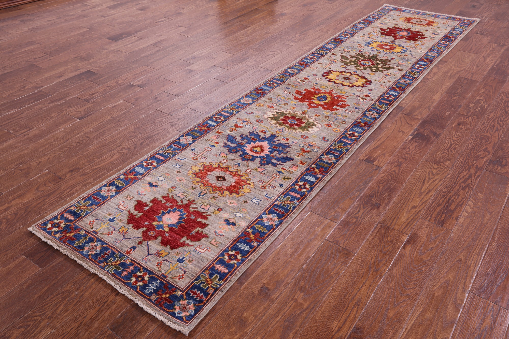 Persian Fine Serapi Handmade Wool Runner Rug - 2' 8" X 11' 6" - Golden Nile
