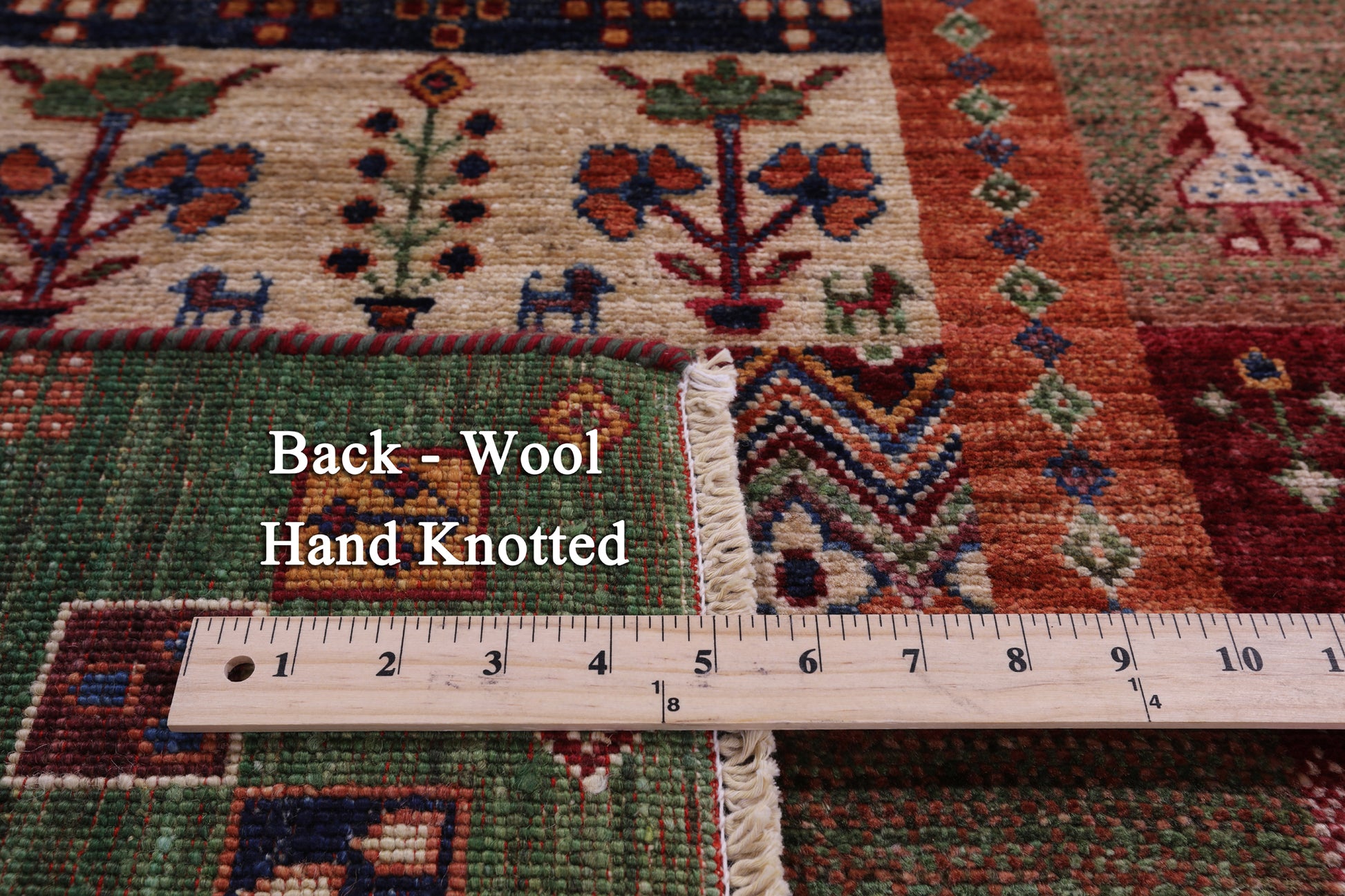 Tribal Persian Gabbeh Hand Knotted Wool Runner Rug - 2' 9" X 9' 10" - Golden Nile