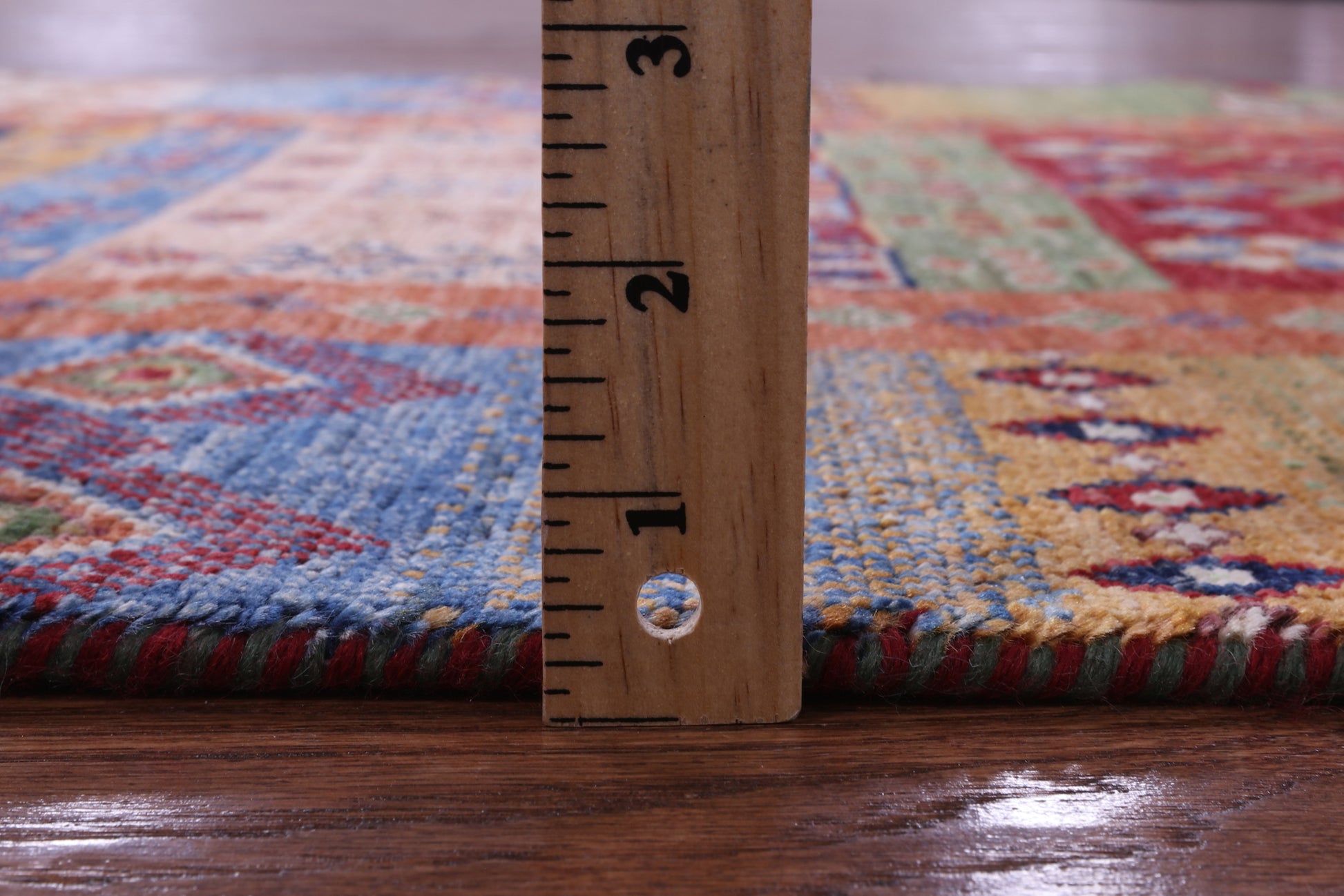 Tribal Persian Gabbeh Hand Knotted Wool Runner Rug - 2' 9" X 9' 10" - Golden Nile