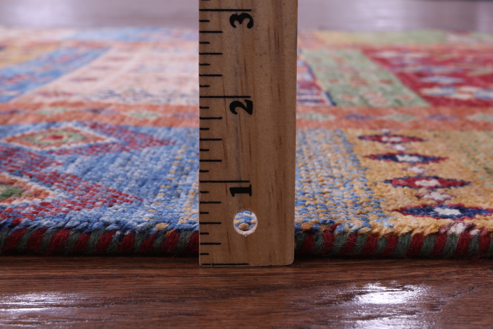 Tribal Persian Gabbeh Hand Knotted Wool Runner Rug - 2' 9" X 9' 10" - Golden Nile