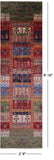 Tribal Persian Gabbeh Hand Knotted Wool Runner Rug - 2' 9" X 9' 10" - Golden Nile