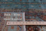 Blue Khorjin Persian Gabbeh Hand Knotted Wool Rug - 3' 5" X 5' 3" - Golden Nile