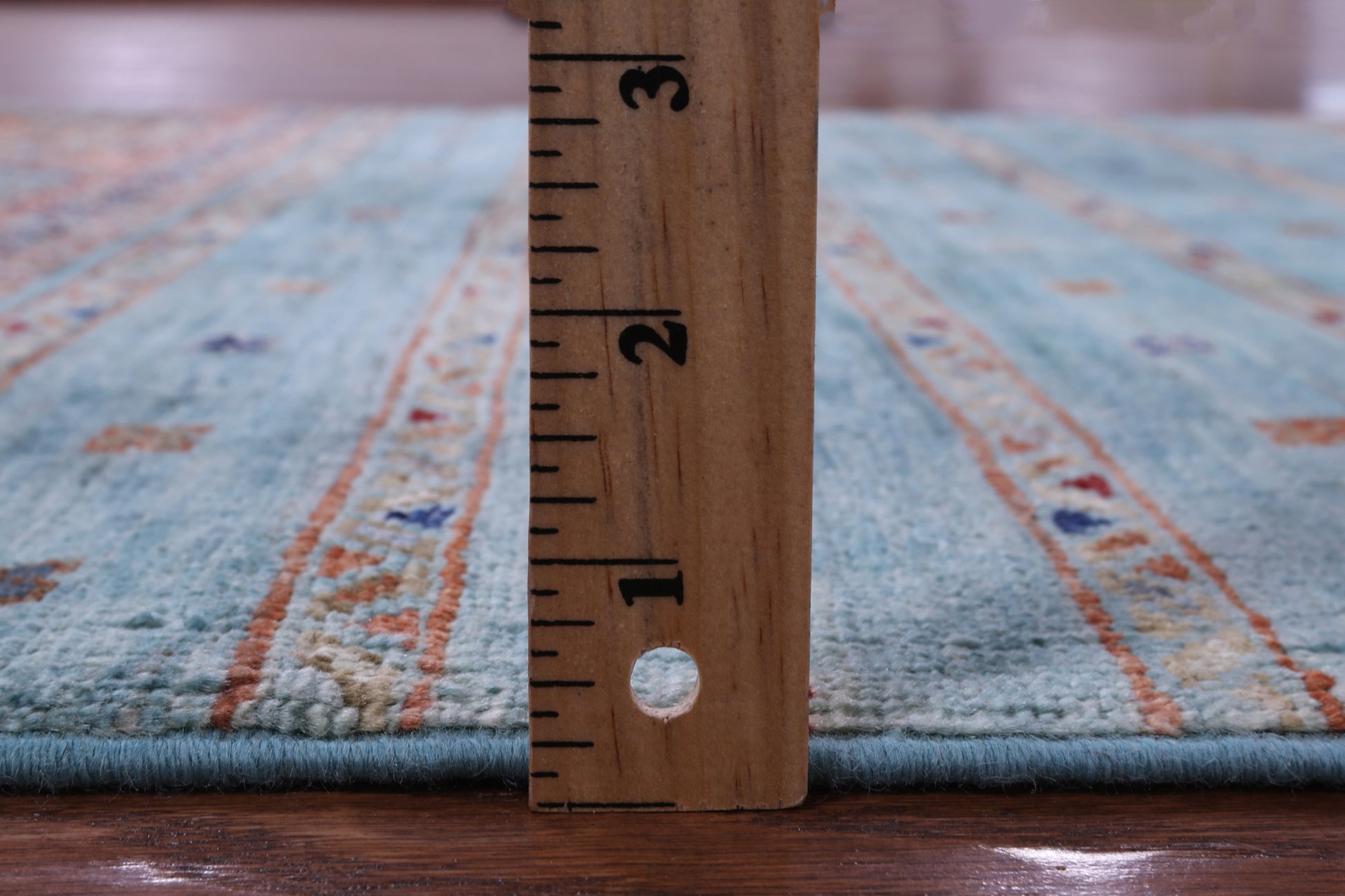 Blue Khorjin Persian Gabbeh Hand Knotted Wool Rug - 3' 5" X 5' 1" - Golden Nile