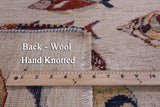 Ivory Fish Design Persian Gabbeh Hand Knotted Wool Rug - 4' 10" X 6' 4" - Golden Nile