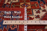 Red Turkmen Ersari Hand Knotted Wool Rug - 4' 10" X 6' 7" - Golden Nile