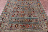 Tribal Persian Gabbeh Hand Knotted Wool Rug - 4' 11" X 6' 7" - Golden Nile