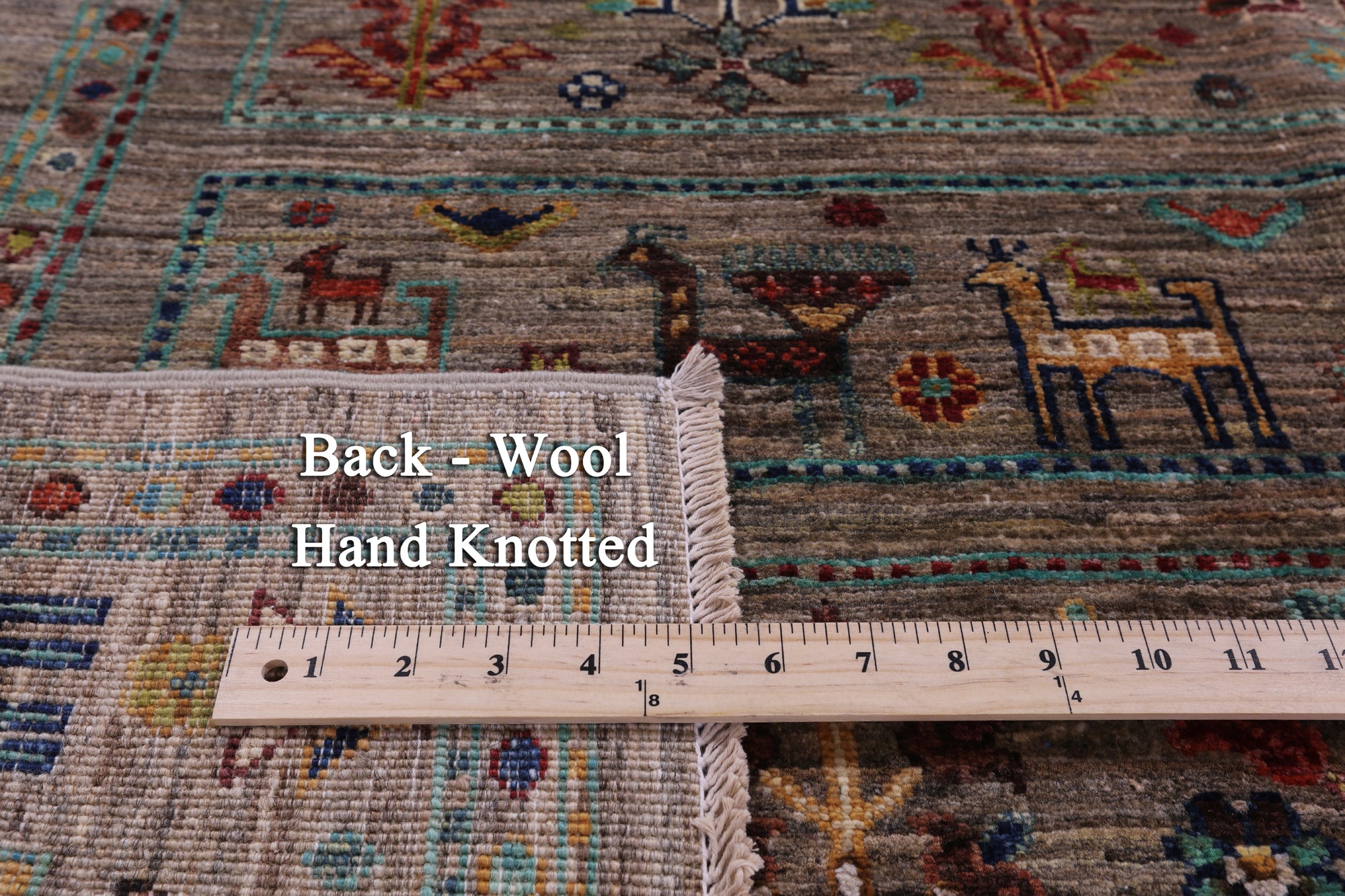 Tribal Persian Gabbeh Hand Knotted Wool Rug - 4' 11" X 6' 7" - Golden Nile