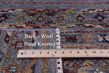 Grey Khorjin Persian Gabbeh Handmade Wool Rug - 4' 9" X 6' 10" - Golden Nile
