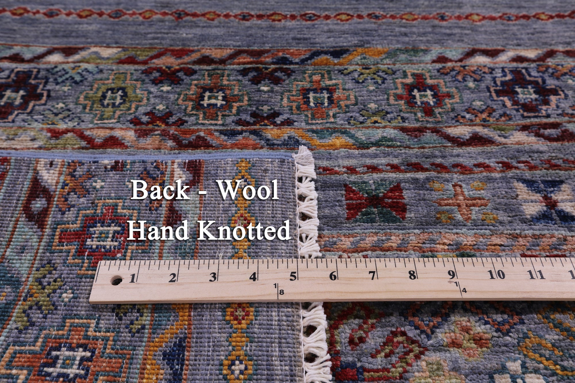 Grey Khorjin Persian Gabbeh Handmade Wool Rug - 4' 9" X 6' 10" - Golden Nile