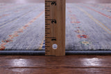 Grey Khorjin Persian Gabbeh Handmade Wool Rug - 4' 9" X 6' 10" - Golden Nile