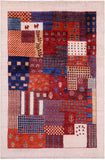 Tribal Persian Gabbeh Hand Knotted Wool Rug - 3' 3" X 4' 11" - Golden Nile