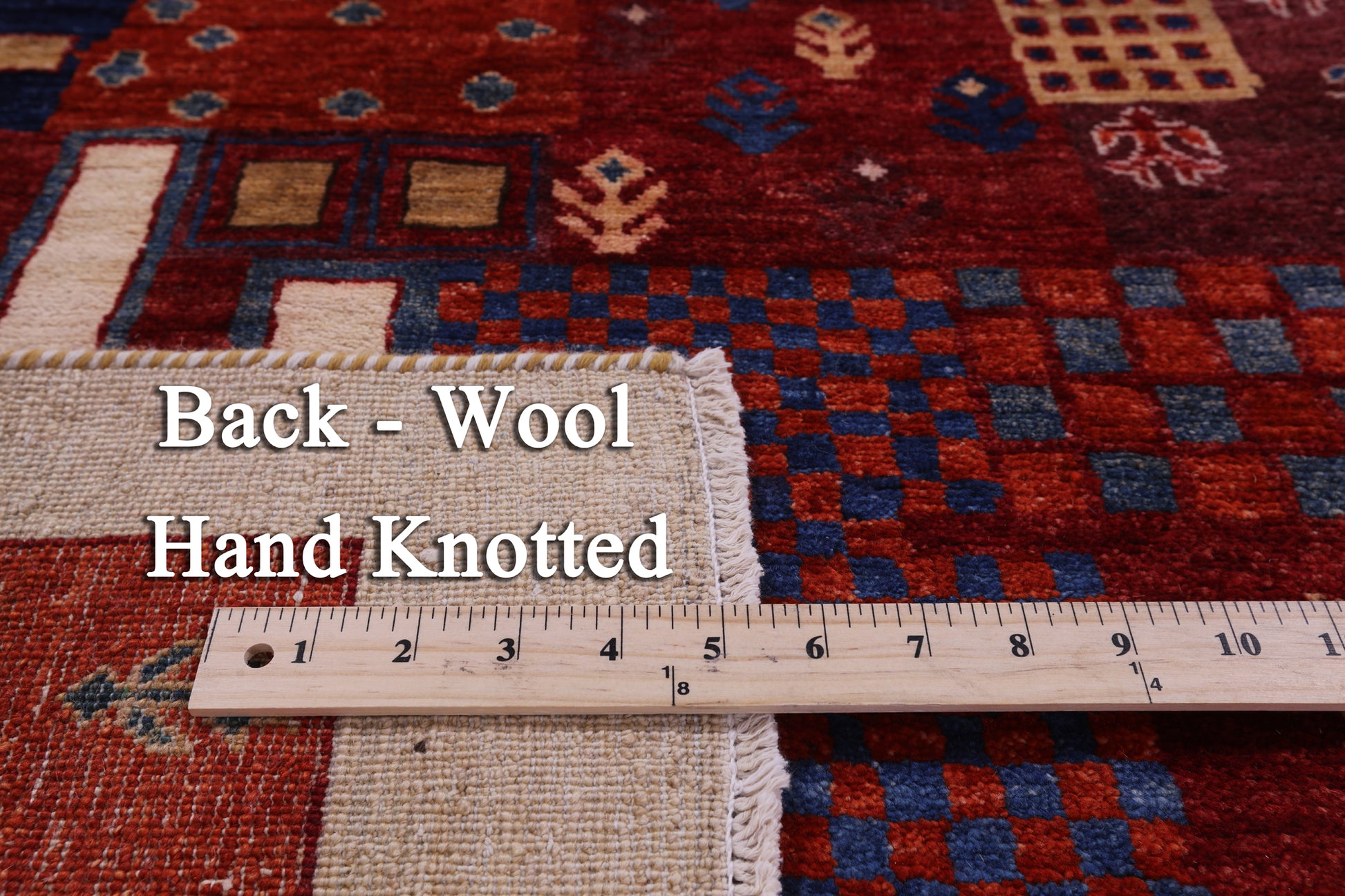 Tribal Persian Gabbeh Hand Knotted Wool Rug - 3' 3" X 4' 11" - Golden Nile