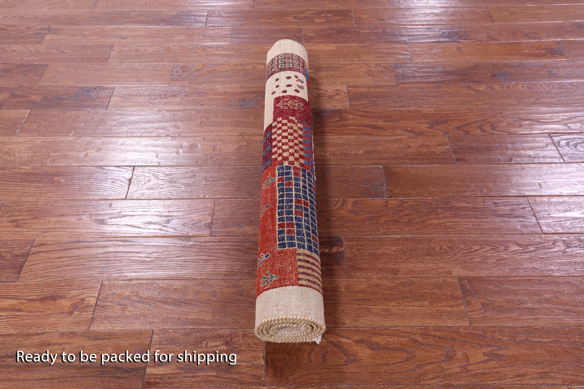 Tribal Persian Gabbeh Hand Knotted Wool Rug - 3' 3" X 4' 11" - Golden Nile