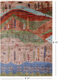 Tribal Persian Gabbeh Hand Knotted Wool Rug - 3' 11" X 5' 11" - Golden Nile