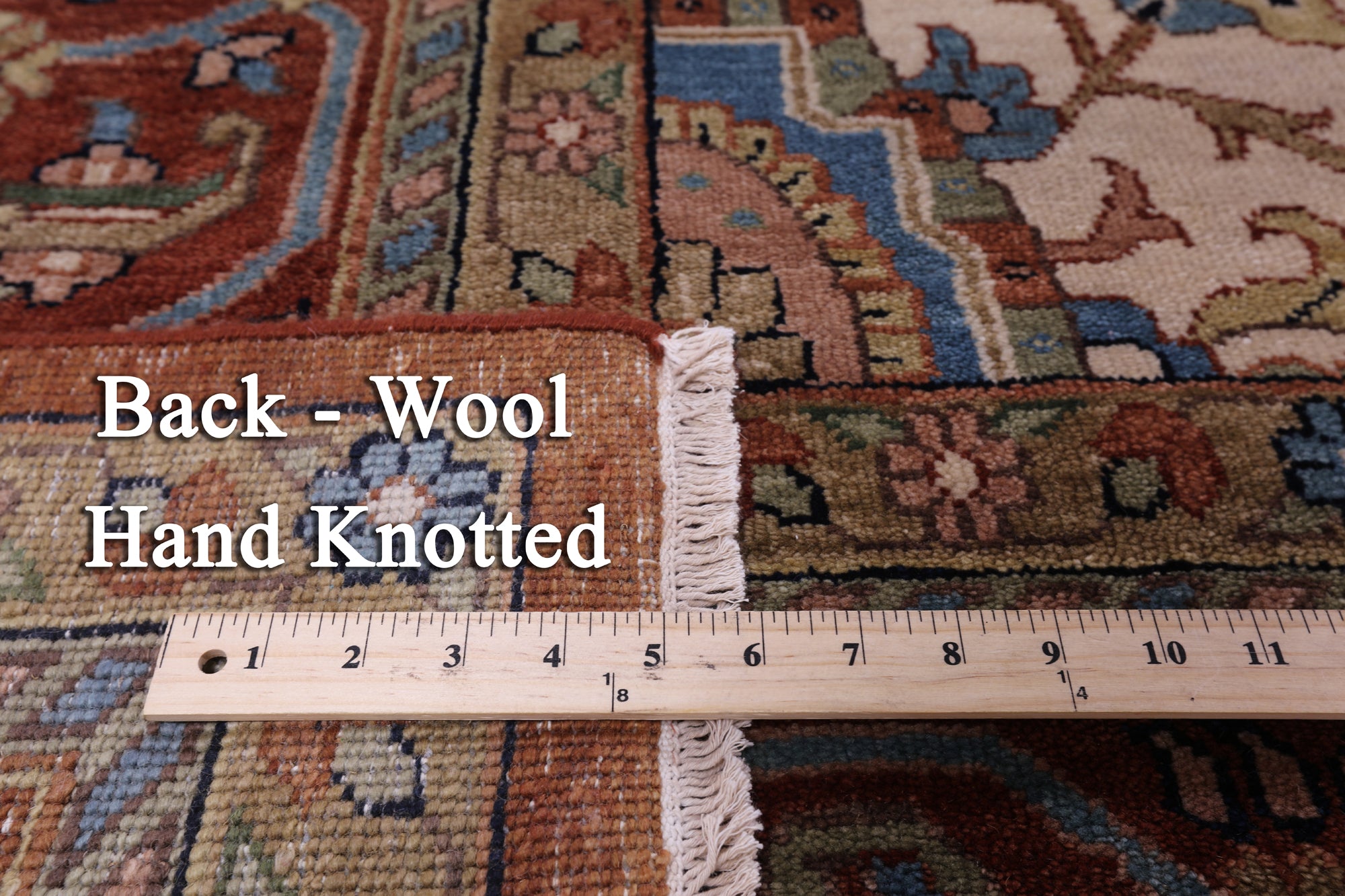 Rust Persian Fine Serapi Hand Knotted Wool Rug - 12' 9" X 21' 0" - Golden Nile