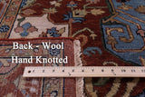 Rust Persian Fine Serapi Hand Knotted Wool Rug - 8' 7" X 11' 11" - Golden Nile