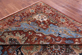 Rust Persian Fine Serapi Hand Knotted Wool Rug - 8' 7" X 11' 11" - Golden Nile