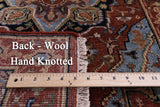Rust Persian Fine Serapi Hand Knotted Wool Runner Rug - 2' 6" X 9' 10" - Golden Nile