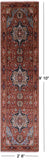 Rust Persian Fine Serapi Hand Knotted Wool Runner Rug - 2' 6" X 9' 10" - Golden Nile