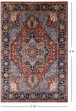 Persian Fine Serapi Hand Knotted Wool Rug - 5' 10" X 8' 9" - Golden Nile