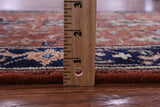 Rust Persian Fine Serapi Hand Knotted Wool Runner Rug - 2' 7" X 9' 10" - Golden Nile