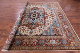Ivory Square Persian Fine Serapi Hand Knotted Wool Rug - 9' 11" X 10' 0" - Golden Nile
