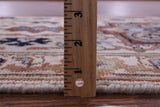 Ivory Persian Fine Serapi Hand Knotted Wool Runner Rug - 2' 7" X 11' 9" - Golden Nile