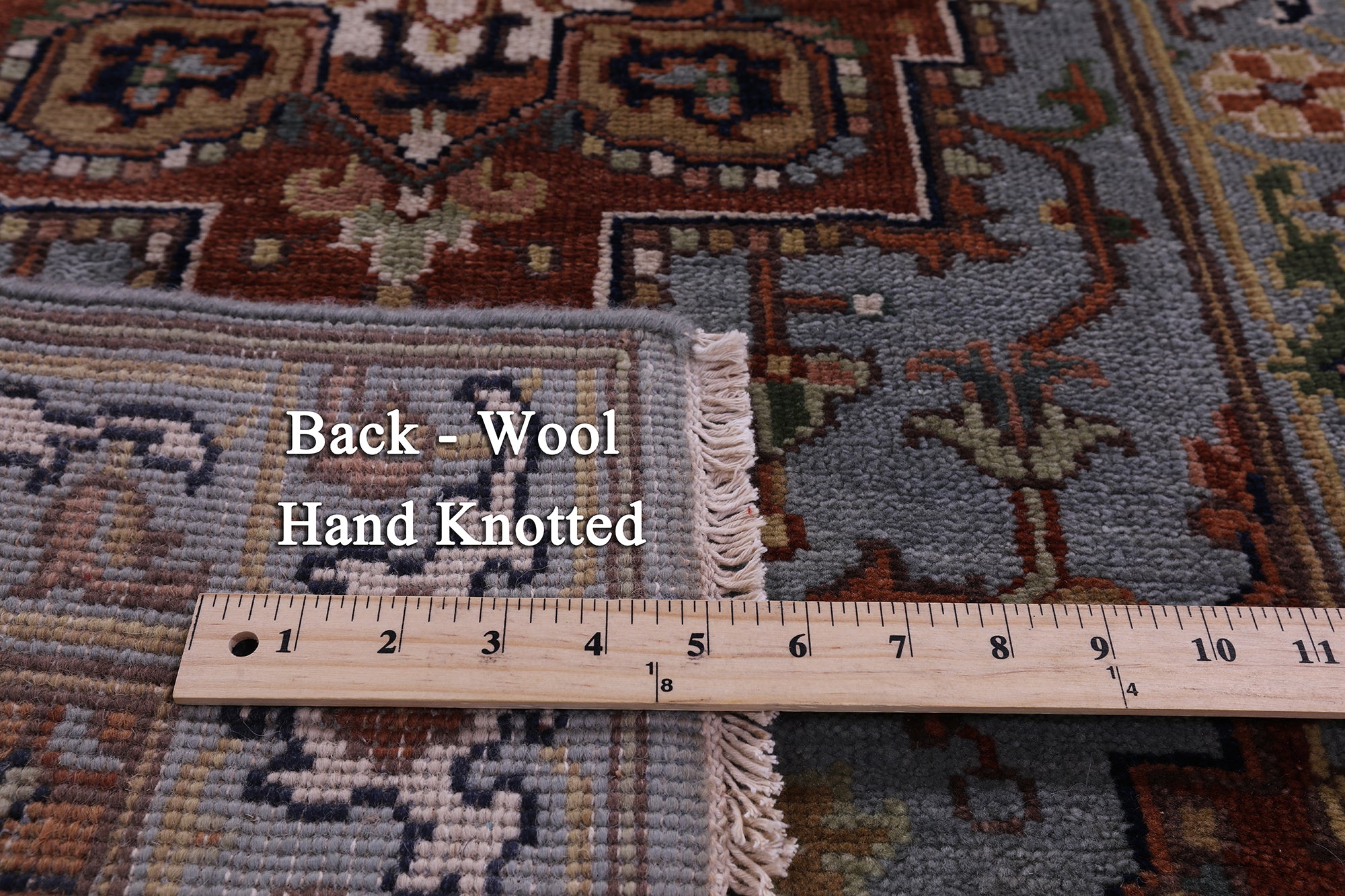 Blue Persian Fine Serapi Hand Knotted Wool Runner Rug - 2' 8" X 14' 1" - Golden Nile