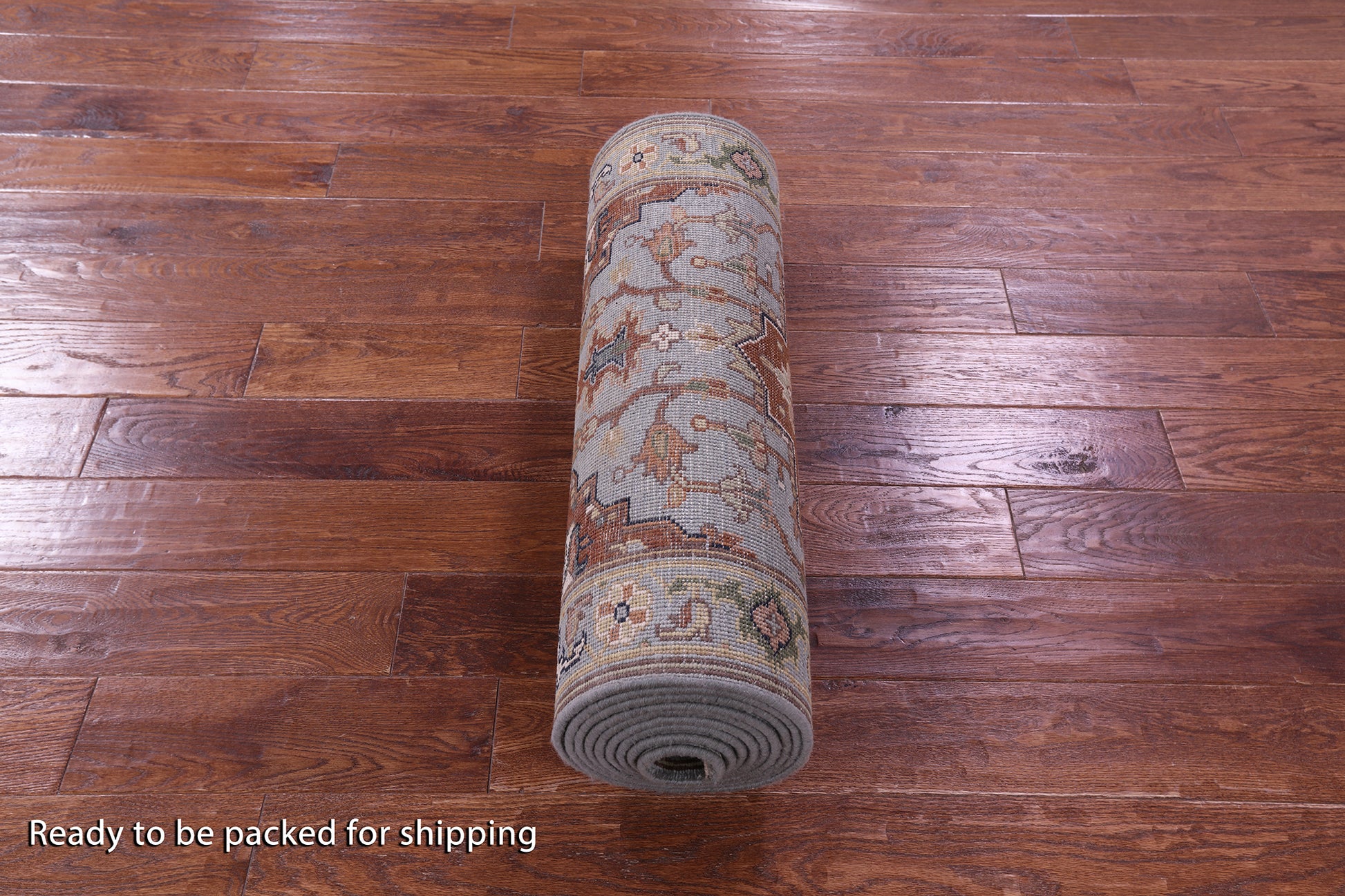 Blue Persian Fine Serapi Hand Knotted Wool Runner Rug - 2' 8" X 14' 1" - Golden Nile