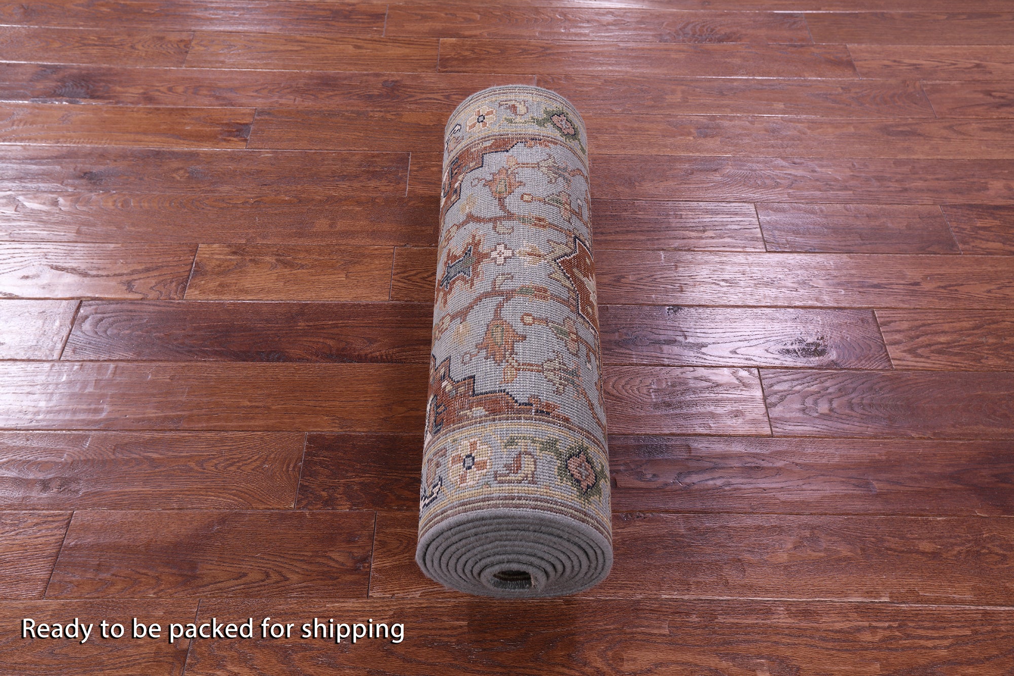 Blue Persian Fine Serapi Hand Knotted Wool Runner Rug - 2' 8" X 14' 1" - Golden Nile