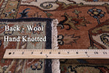 Blue Persian Fine Serapi Hand Knotted Wool Rug - 7' 9" X 9' 9" - Golden Nile