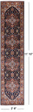 Blue Persian Fine Serapi Handmade Wool Runner Rug - 2' 8" X 11' 10" - Golden Nile
