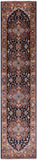 Blue Persian Fine Serapi Handmade Wool Runner Rug - 2' 8" X 11' 10" - Golden Nile