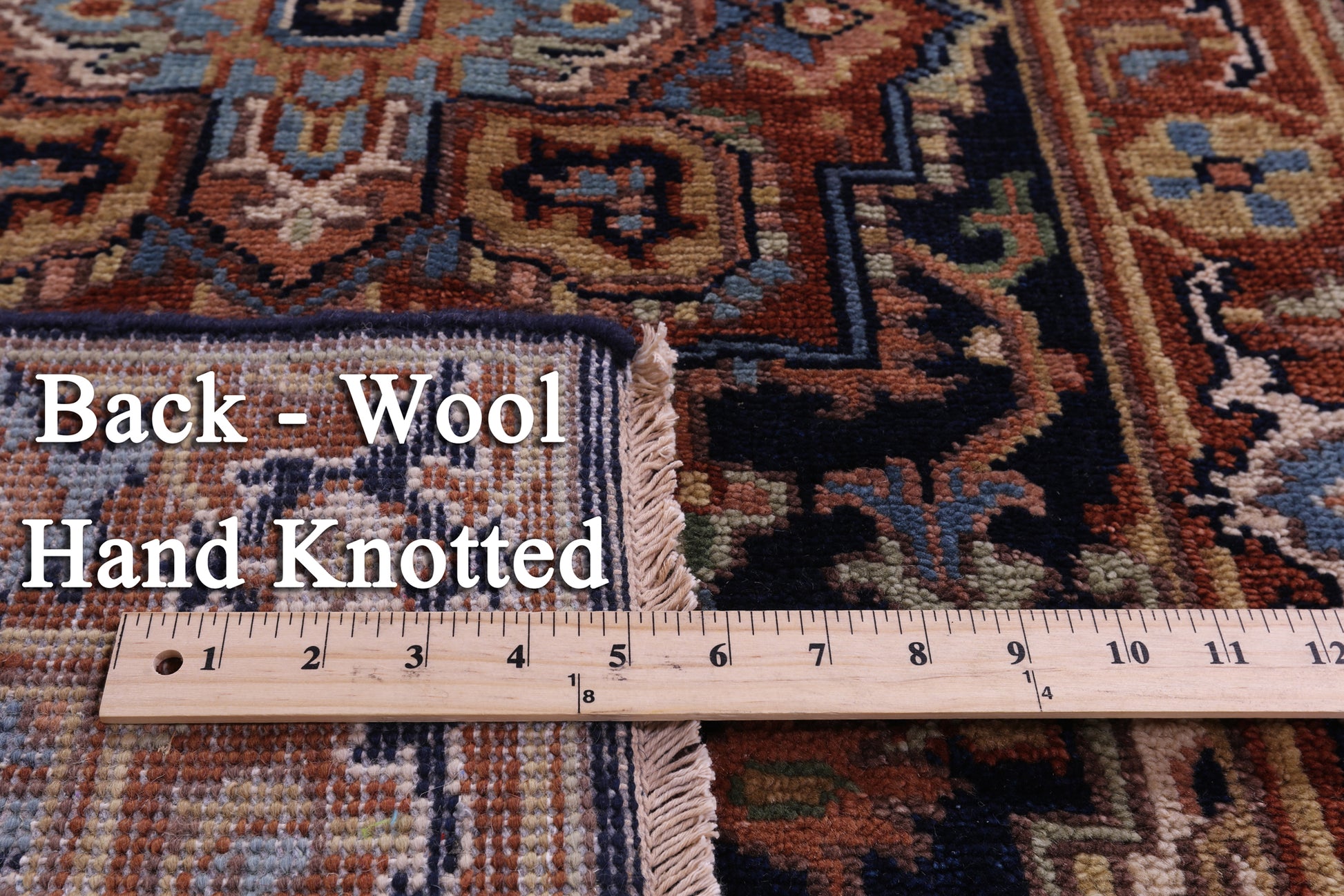 Blue Persian Fine Serapi Handmade Wool Runner Rug - 2' 8" X 17' 11" - Golden Nile