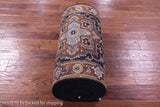 Blue Persian Fine Serapi Hand Knotted Wool Runner Rug - 2' 7" X 31' 10" - Golden Nile