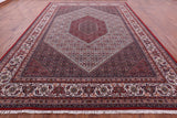 Red Persian Bijar Hand Knotted Wool Rug - 10' 0" X 14' 2" - Golden Nile