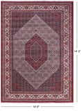 Red Persian Bijar Hand Knotted Wool Rug - 10' 0" X 14' 2" - Golden Nile