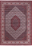 Red Persian Bijar Hand Knotted Wool Rug - 10' 0" X 14' 2" - Golden Nile