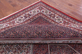 Red Persian Bijar Hand Knotted Wool Rug - 10' 0" X 14' 2" - Golden Nile