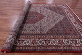 Red Persian Bijar Hand Knotted Wool Rug - 10' 0" X 14' 2" - Golden Nile