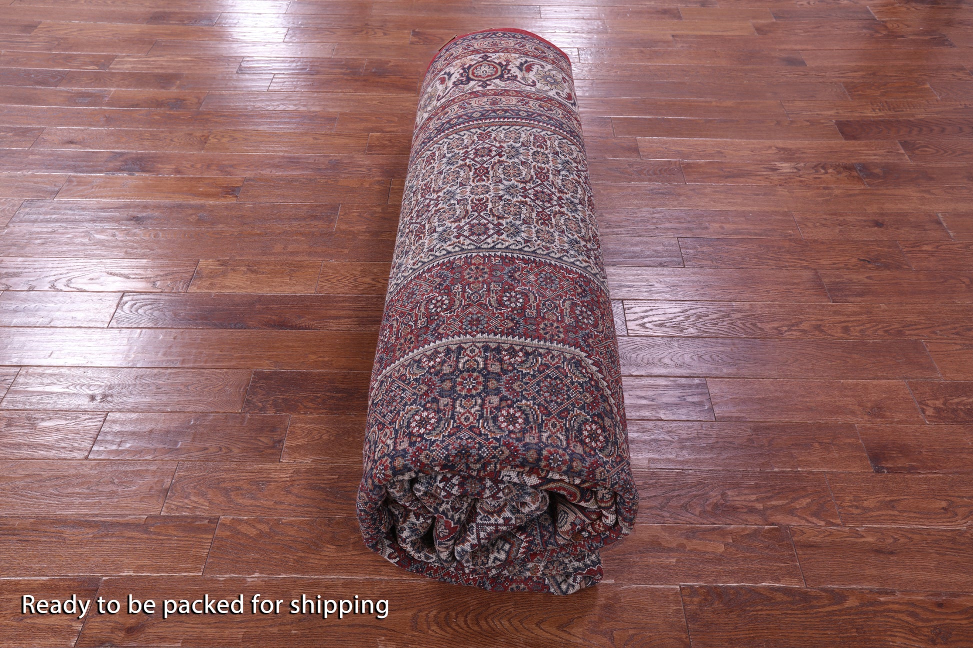 Red Persian Bijar Hand Knotted Wool Rug - 10' 0" X 14' 2" - Golden Nile