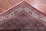 Red Persian Bijar Hand Knotted Wool Rug - 9' 9" X 14' 0" - Golden Nile