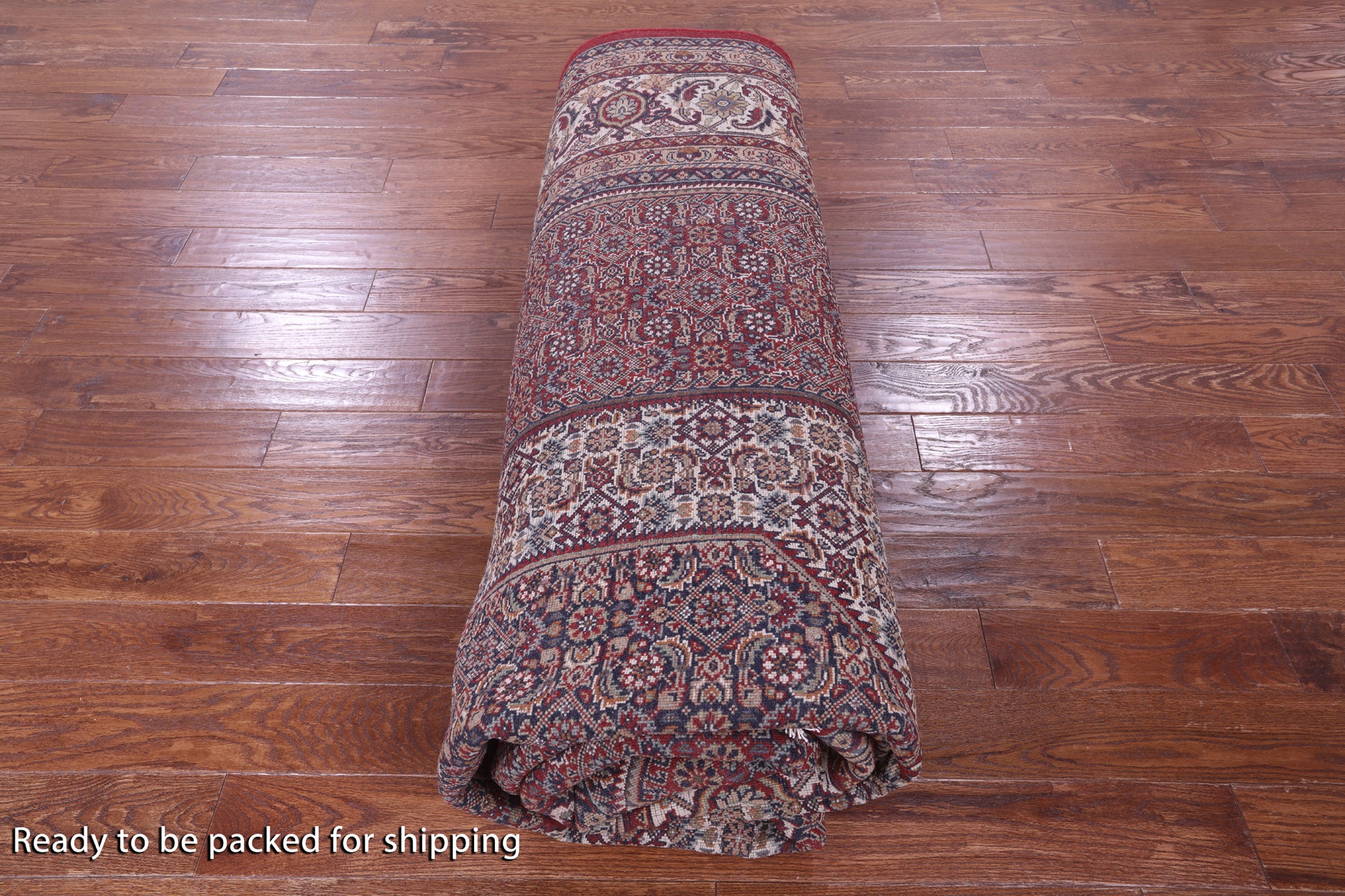Red Persian Bijar Hand Knotted Wool Rug - 9' 9" X 14' 0" - Golden Nile