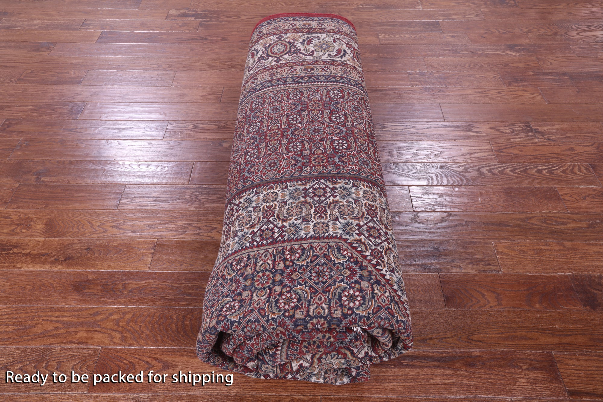 Red Persian Bijar Hand Knotted Wool Rug - 9' 9" X 14' 0" - Golden Nile
