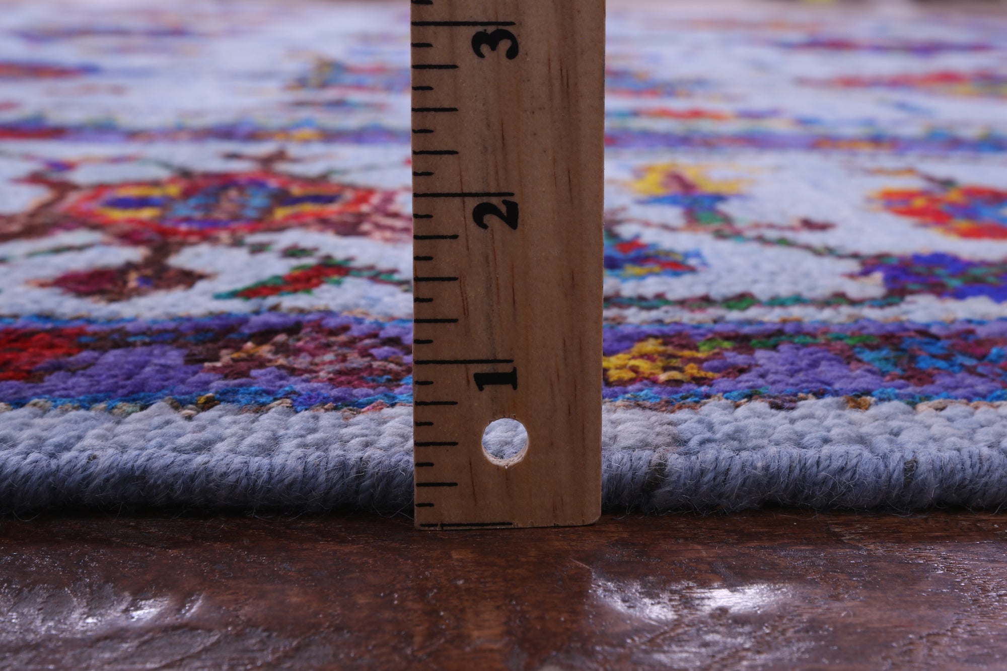 Blue Persian Fine Serapi Hand Knotted Wool & Silk Rug - 9' 1" X 11' 7" - Golden Nile