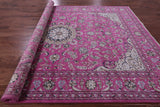 Pink Persian Nain Hand Knotted Wool Rug - 8' 11" X 12' 3" - Golden Nile