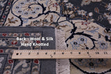 Grey Persian Nain Hand Knotted Wool & Silk Rug - 8' 10" X 12' 2" - Golden Nile