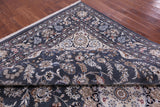 Grey Persian Nain Hand Knotted Wool & Silk Rug - 8' 10" X 12' 2" - Golden Nile