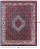 Blue Persian Bijar Hand Knotted Wool Rug - 8' 3" X 10' 0" - Golden Nile