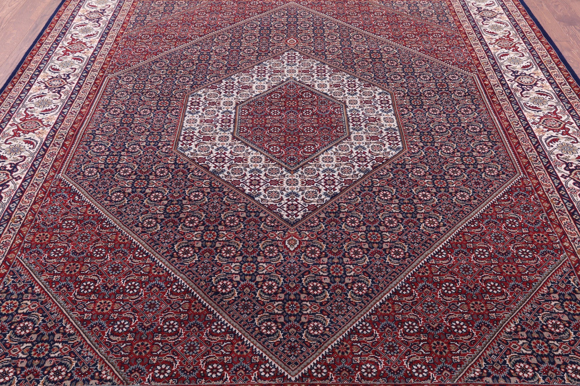 Blue Persian Bijar Hand Knotted Wool Rug - 8' 3" X 10' 0" - Golden Nile